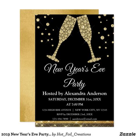 2020 new year s eve party champagne glasses invitation new years eve party new