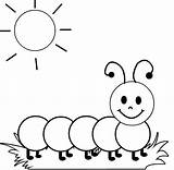 Outline Caterpillar Clipart Kids Coloring Cartoon Drawing Sheets Printable Drawings Pages Result Bruco Bug Dessin Choose Board Clipground Easy Sheet sketch template