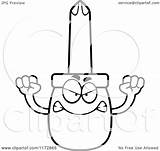 Phillips Screwdriver Mascot Mad Clipart Cartoon Cory Thoman Outlined Coloring Vector Collc0121 Royalty sketch template