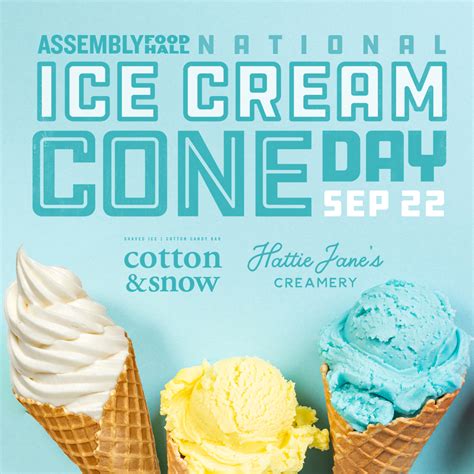 national ice cream cone day assembly food hall