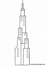 Coloring Skyscraper Printable Designlooter 24kb 960px Drawings sketch template