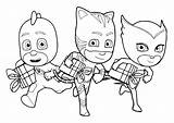 Pj Masks Coloring Pages Kids Children Beautiful Characters sketch template