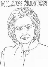 Clinton Hilary Politicians Onlinecoloringpages Hillary sketch template