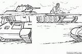 Coloring Tank Pages Tracked Tanks Wheeled Colorkid Vehicles sketch template