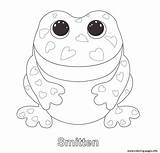 Coloring Beanie Boo Pages Print Frog Smitten Boos Printable Ty Info Para Dog Party Colorear Cute Baby Birthday Babies Penguin sketch template