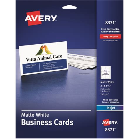 avery  feed business cards