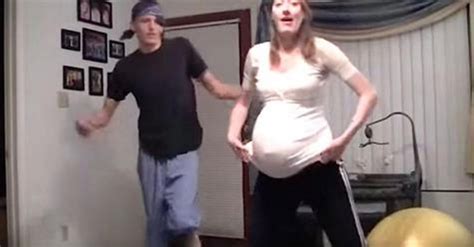 mom overdue with twins does the most hilarious dance