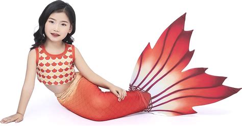 Buy Zentaifan Mermaid Tail Swimsuit For Girls With Monofin 4pcs Bikini