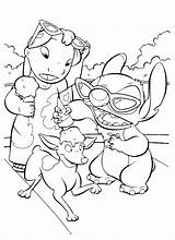 Stitch Lilo Coloring Pages Printable Kids Stich Disney Kleurplaat Colorear sketch template