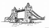 Drawing Bridge Tower London Buldings Eu Drawings sketch template