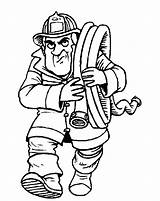 Brandweer Kleurplaten Brandweerman sketch template