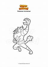 Incineroar Colorear Supercolored Ausmalbild Glumanda Decidueye sketch template