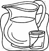 Water Coloring Pages Colouring Glass Jug Kids Clipart Kleurplaten Food Drawing Color Pitcher Glas Eten Sheets Fountain Kan Kleurplaat Printable sketch template