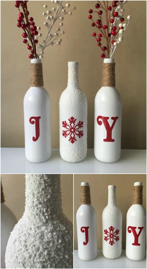 festively easy wine bottle crafts  holiday home decorating diy crafts