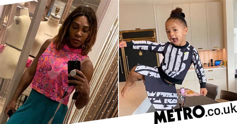 serena williams takes daughter olympia to her first tennis