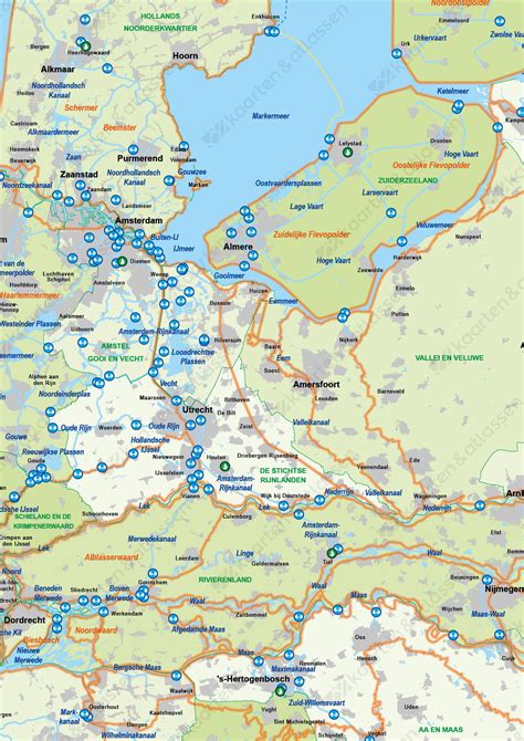waterkaart van nederland  kaarten en atlassennl