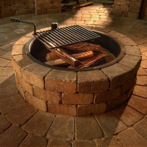 Necessories Compact Fire Ring With Grate Fire Pits At Hayneedle