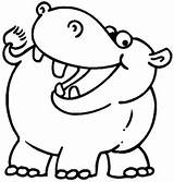Hipopotamo sketch template