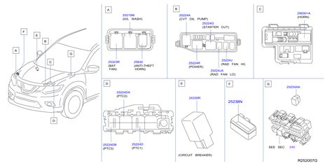 nissan rogue sl premium row  cvt wd relay air conditioner relay defogger relay egi