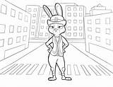 Zootopia Pages Coloring Color Print Kids sketch template