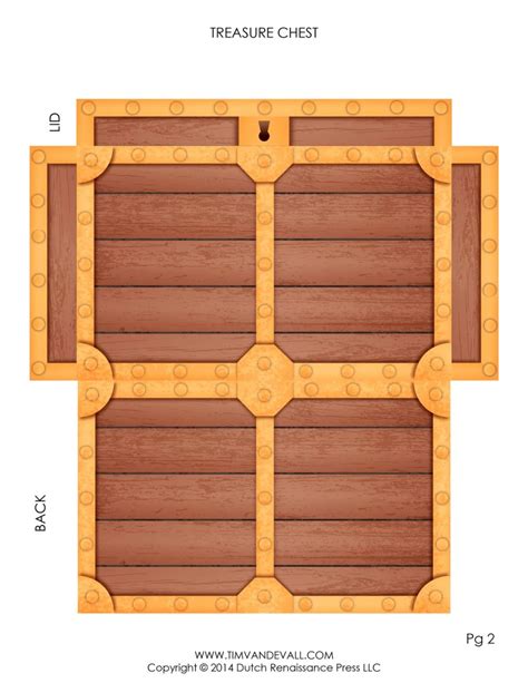 treasure chest template  tims printables