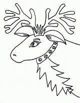 Reindeer Coloring Pages Head Faces Face Template Library Clipart Printable Rudolph Sheet Popular sketch template