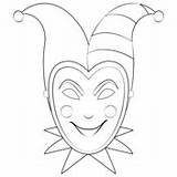 Mask Coloring Jester Butterfly Pages Masks Printable sketch template