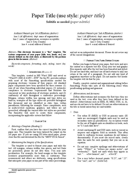 ieee word template  citation note typography