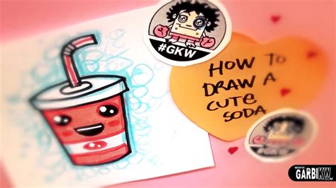 how to draw a cute soda easy and kawaii drawings by