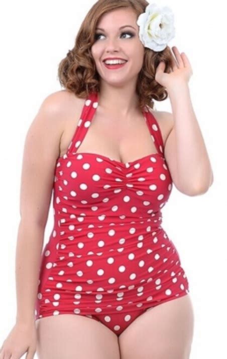 plus size swimwear 2x retro pin up girl sexy polka dot monokini swimsuit beach ebay