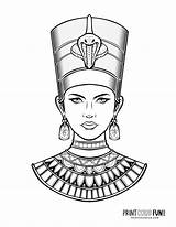 Nefertiti Ultimate Printcolorfun sketch template