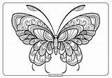 Mandala Butterfly Coloring Pages Pdf Printable Butterflies Color Book Adults Whatsapp Tweet Email Insect sketch template