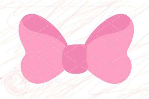 pink bow clip art svg print cricut cut file silhouette dxf