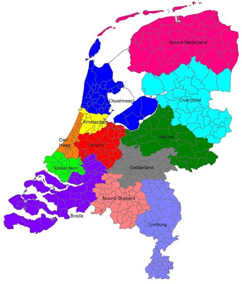 grote kaart provincies van nederland en hoofdsteden nederland images