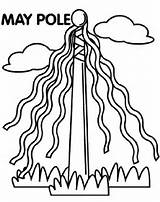 May Maypole Coloring Pages Clipart Beltane Kids Crayola Pole Sheets Drawing Clip Happy La Clipground Choose Board sketch template