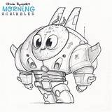 Scribbles Drawing Ryniak Monsters Cute sketch template