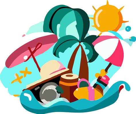 summer vacation png graphic clipart design  png