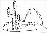 Cactus Coloring Pages Saguaro Printable Kids Prickly Pear Clipart Printables Whitish Cactaceae Print Dibujo Flower Desert Drawing Color Cartoon Plant sketch template