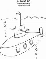 Submarine Coloring Pages Print Printable Color Kids Inventions Popular sketch template