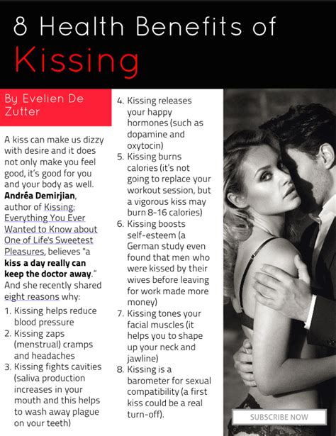 8 Health Benefits Of Kissing Subscribe To The Sexiest Free Health