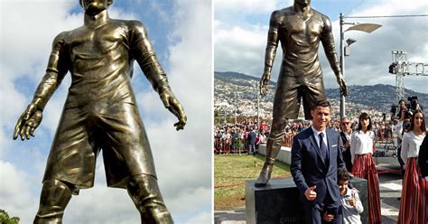 new cristiano ronaldo statue ronnie is very very pleased with it mirror online