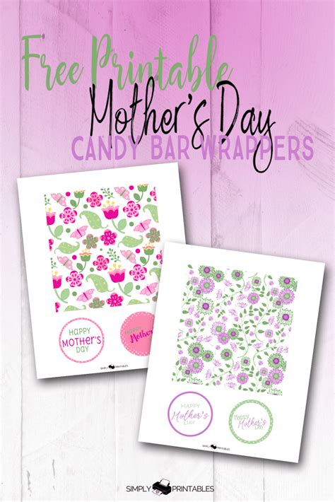 printable mothers day candy bar wrappers easter candy bar