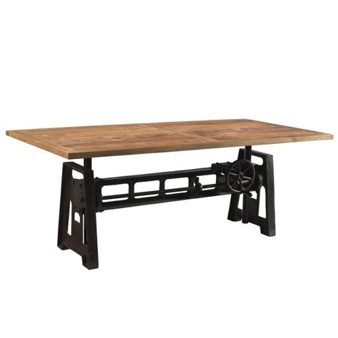 adjustable height dining table industrial vintage