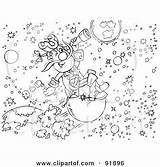 Coloring Outline Astronomer Clipart Royalty Illustration Bannykh Alex Space Outer Rf sketch template