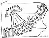 Pennsylvania Coloring Designlooter Doodle Alley sketch template