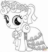 Coloring Pony Little Pages Girls Print sketch template