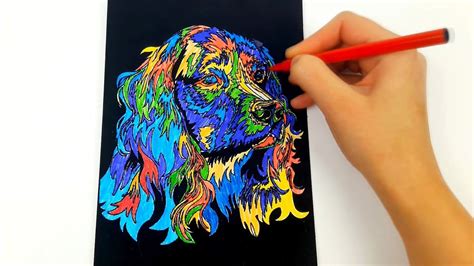 paint  markers velvet coloring part  dog youtube