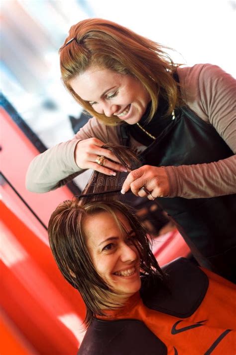 hair stylist stock photo image  hairdressing women
