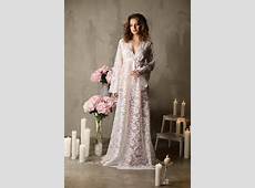 Long Lace Bridal Robe F3, Bridal Lingerie, Wedding Lingerie, Honeymoon