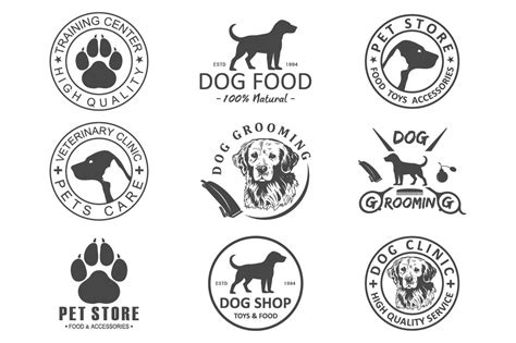 dog logo  icons  dog club pre designed illustrator graphics